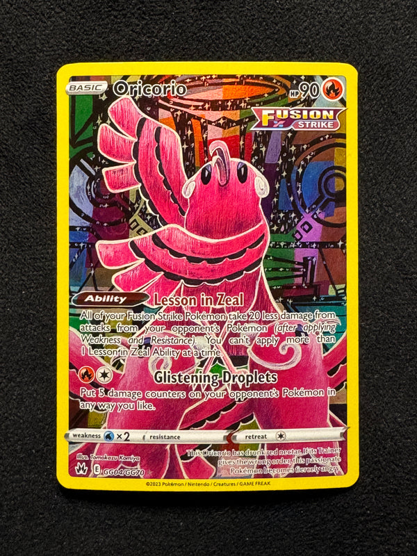 GG04 Oricorio Crown Zenith Rare Holo Near Mint