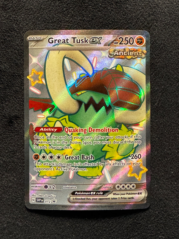 072 Great Tusk ex SV Black Star Promos Promo Near Mint