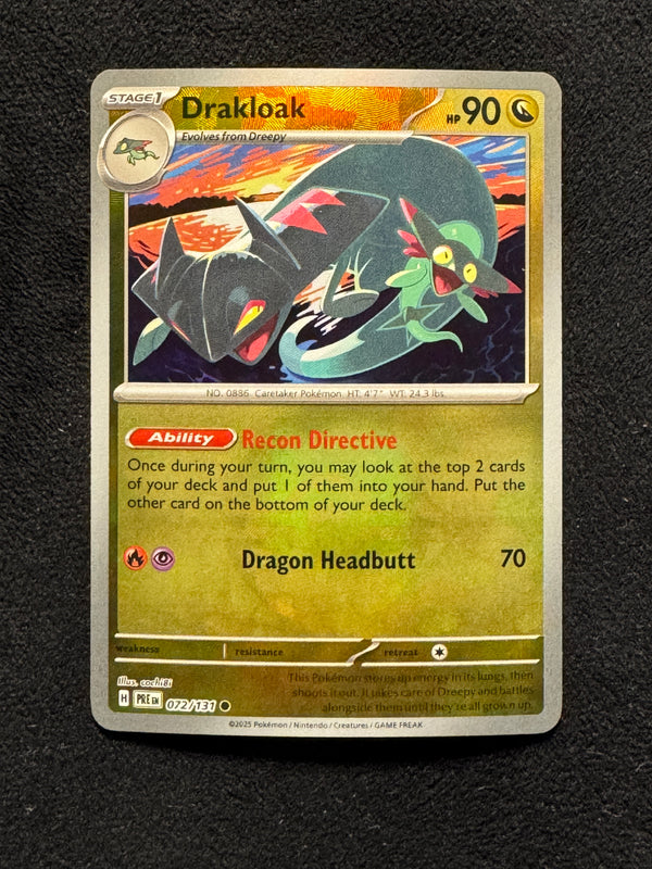 072 Drakloak [Poke Ball] Prismatic Evolutions Common Near Mint