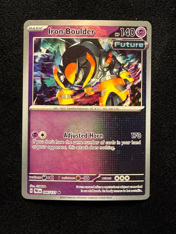046 Iron Boulder Prismatic Evolutions Poke Ball Holo Near Mint