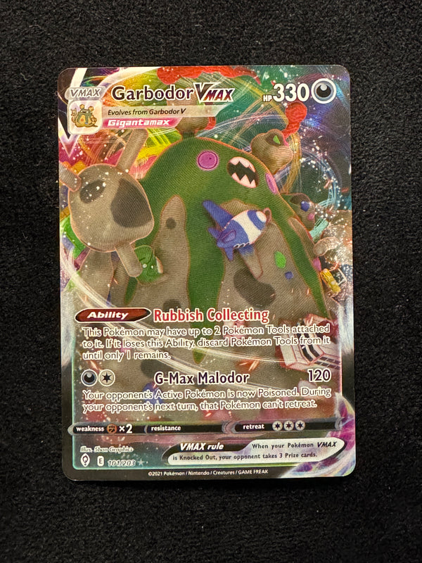 101 Garbodor VMAX Evolving Skies Holo Rare VMAX Near Mint