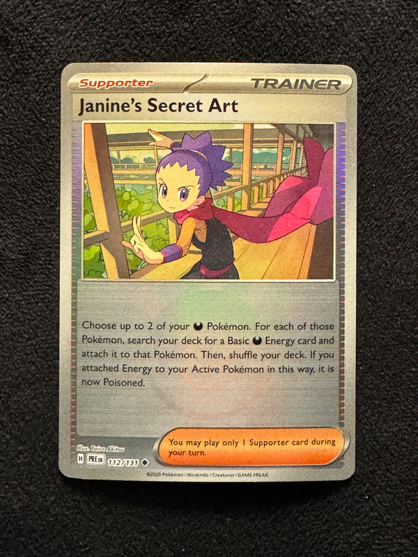 112 Janine's Secret Art [Poke Ball] Prismatic Evolutions Uncommon Near Mint