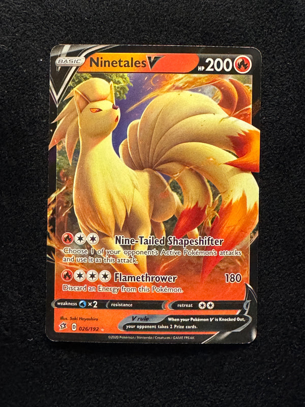 026 Ninetales V Rebel Clash Holo Rare V Near Mint