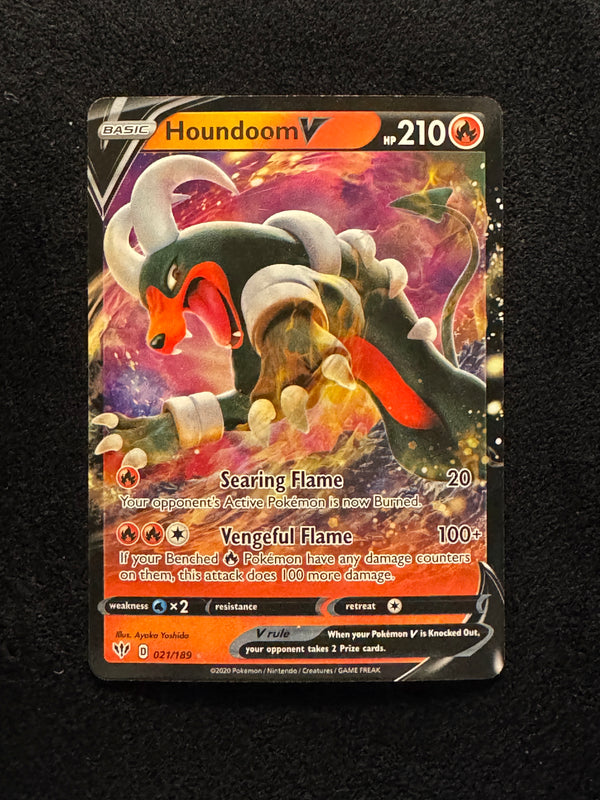 021 Houndoom V Darkness Ablaze Holo Rare V Near Mint