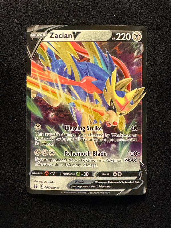 095 Zacian V Crown Zenith Holo Rare V Near Mint