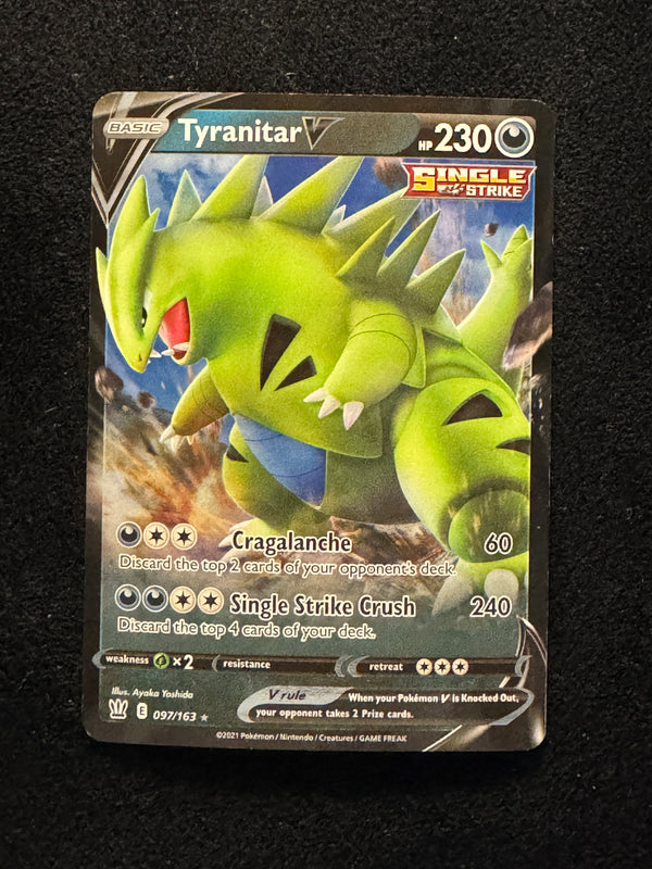 097 Tyranitar V Battle Styles Holo Rare V Near Mint