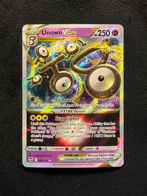066 Unown VSTAR Silver Tempest Holo Rare VSTAR Near Mint