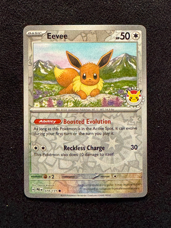 074 Eevee [Pokemon Day] Prismatic Evolutions Common Near Mint