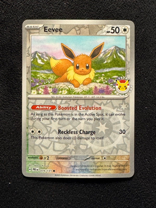 074 Eevee [Pokemon Day] Prismatic Evolutions Common NM