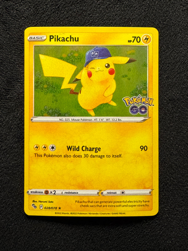 028 Pikachu Pokemon GO Rare Near Mint