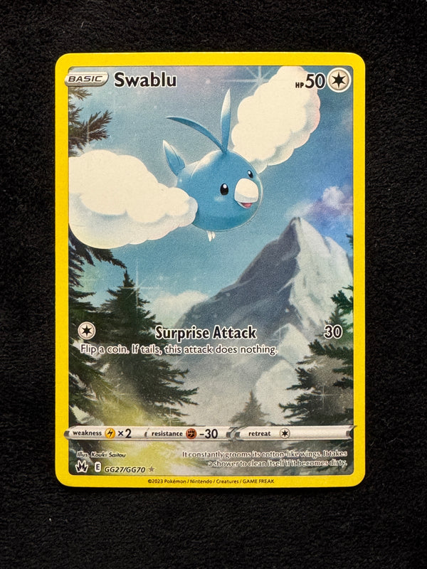 GG27 Swablu Crown Zenith Rare Holo Near Mint