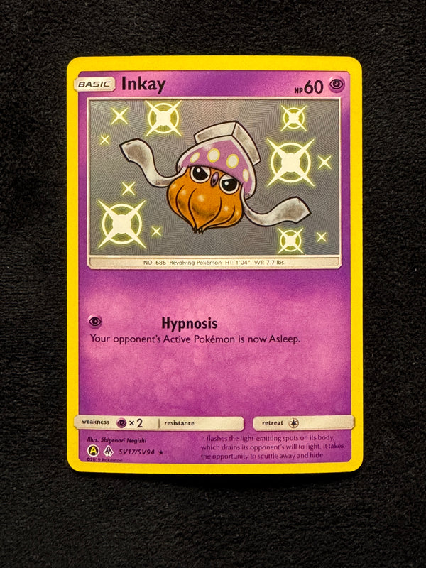 SV17 Inkay Hidden Fates Rare Shiny Near Mint