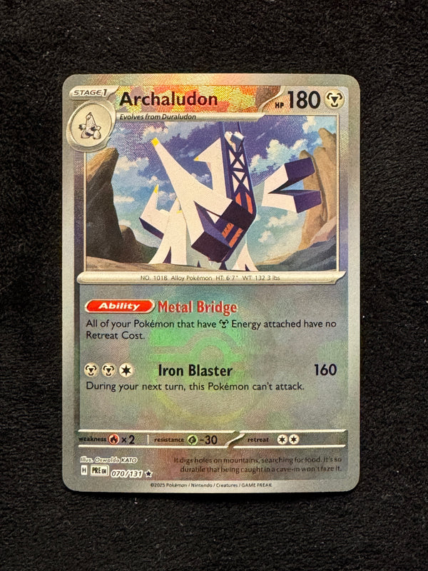 070 Archaludon [Master Ball] Prismatic Evolutions Rare Near Mint