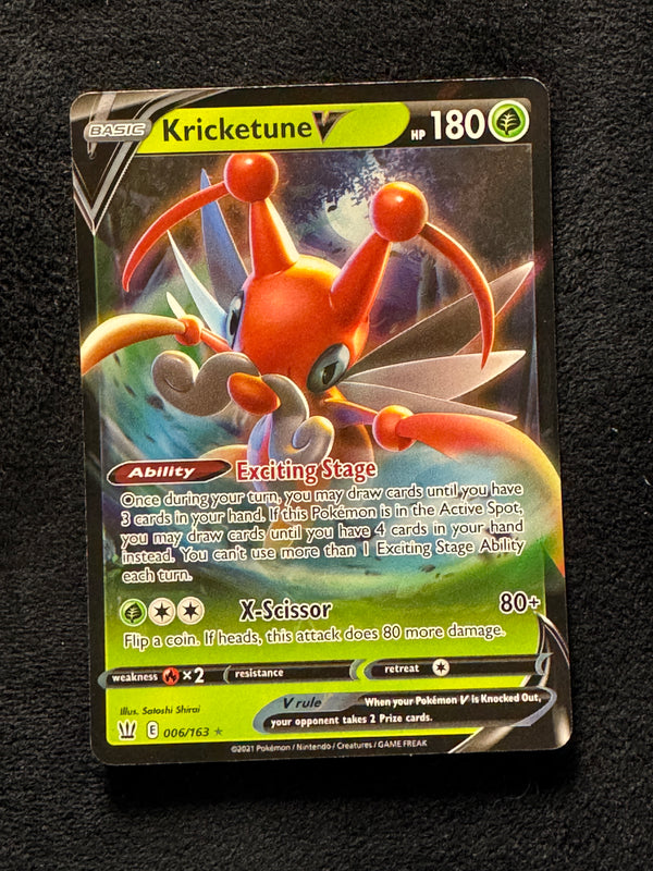 006 Kricketune V Battle Styles Holo Rare V Near Mint