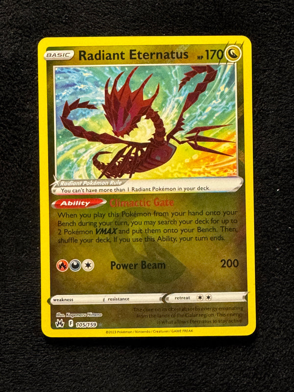 105 Radiant Eternatus Crown Zenith Radiant Rare Near Mint