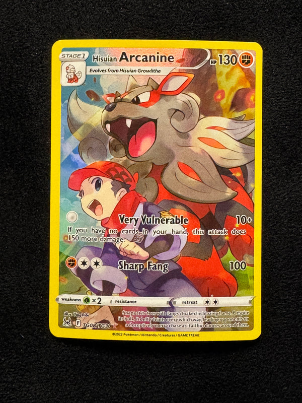 TG08 Hisuian Arcanine Lost Origin Rare Holo Near Mint