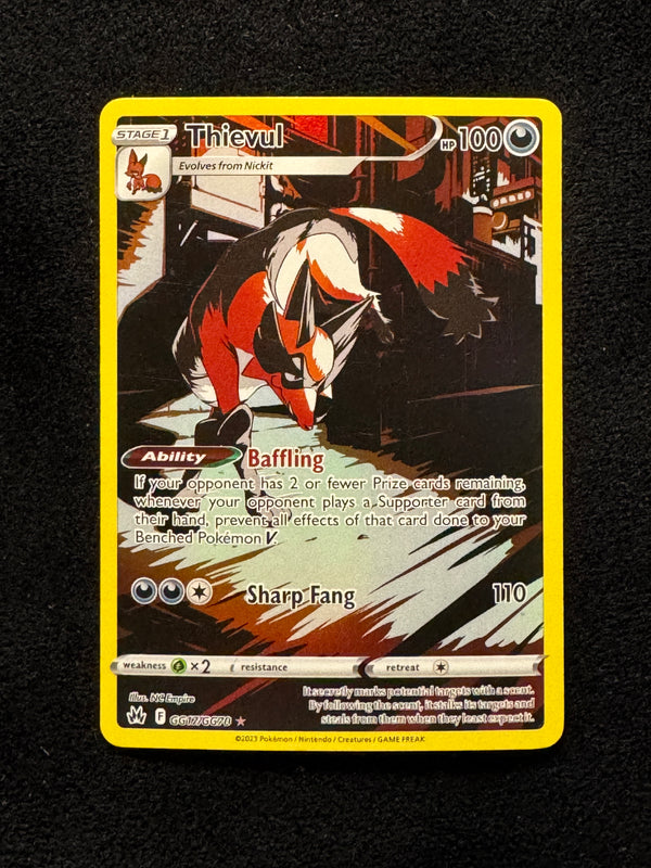 GG17 Thievul Crown Zenith Rare Holo Near Mint