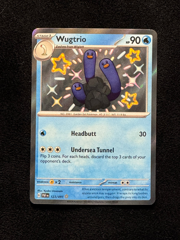 122 Wugtrio Paldean Fates Shiny Rare Near Mint