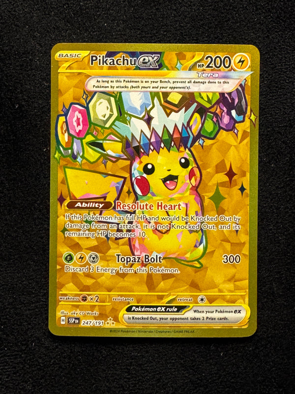247 Pikachu ex Surging Sparks Hyper Rare Near Mint