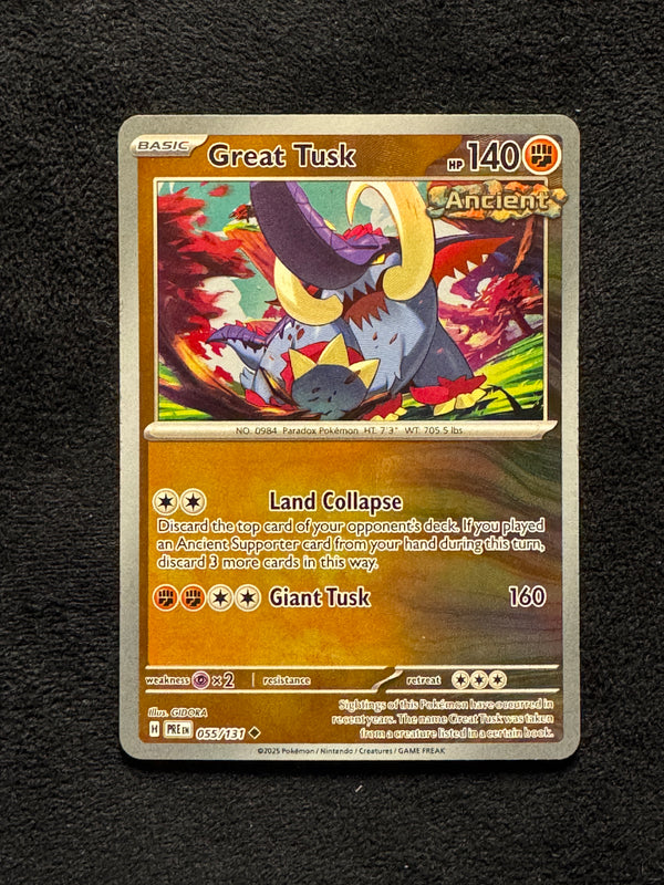 055 Great Tusk [Master Ball] Prismatic Evolutions Uncommon Near Mint