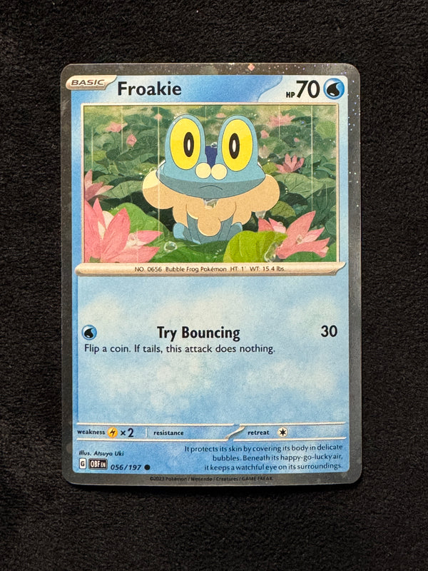 056 Froakie [Cosmos Holo] Obsidian Flames Common Near Mint