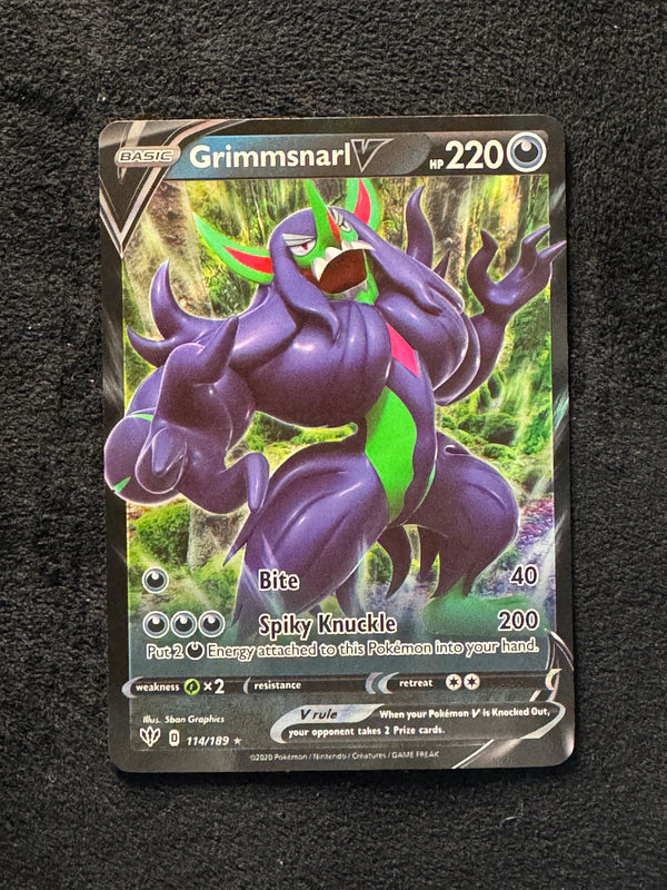 114 Grimmsnarl V Darkness Ablaze Holo Rare V Near Mint