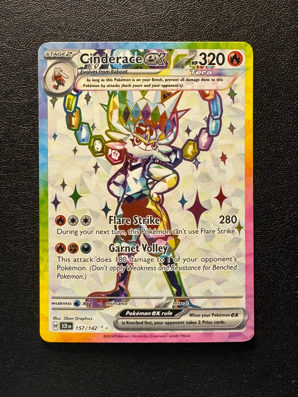 157 Cinderace ex Stellar Crown Ultra Rare NM