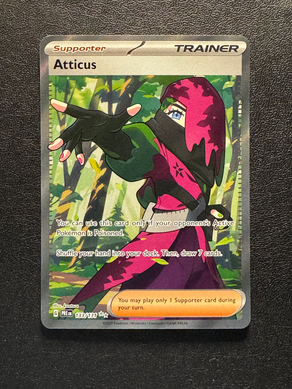 133 Atticus Prismatic Evolutions Ultra Rare Near Mint