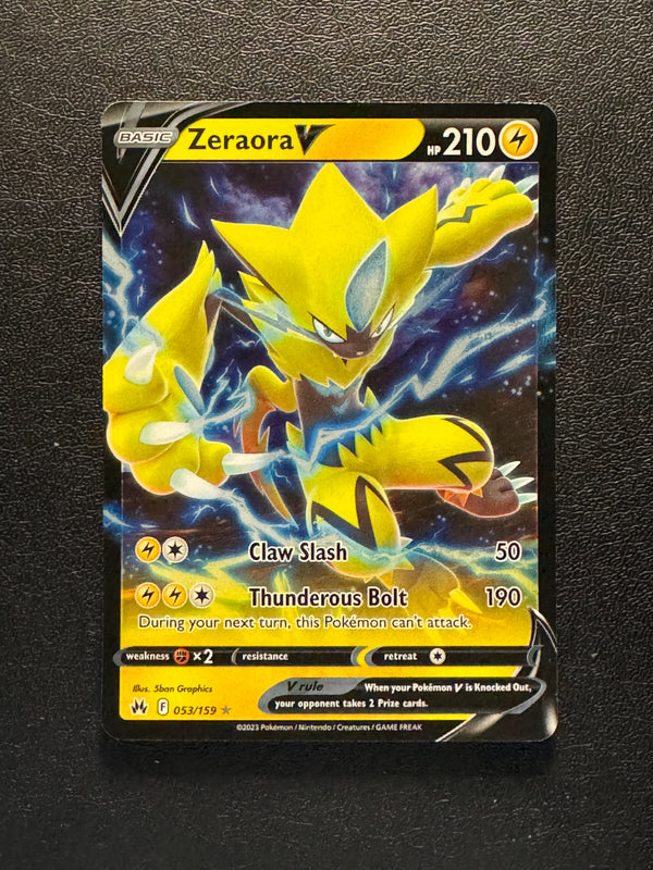 053 Zeraora V Crown Zenith Holo Rare V Near Mint
