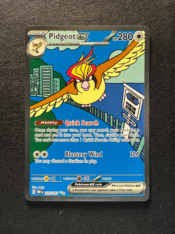 225 Pidgeot ex Obsidian Flames Special Illustration Rare Near Mint