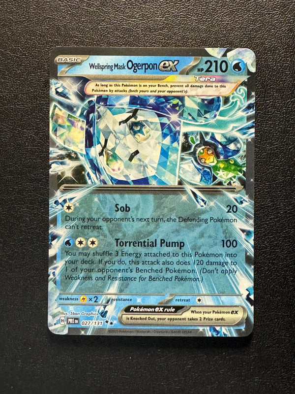 027 Wellspring Mask Ogerpon ex Prismatic Evolutions Double Rare Near Mint