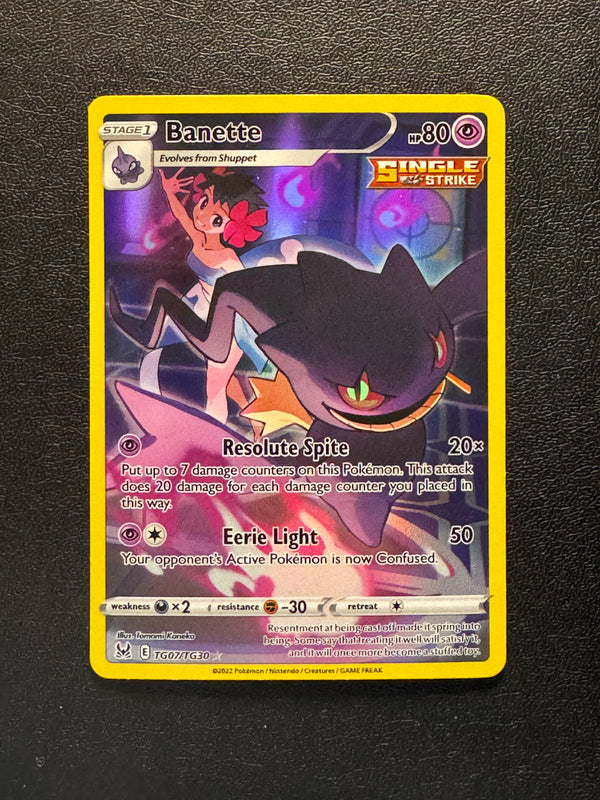 TG07 Banette Lost Origin Rare Holo Near Mint