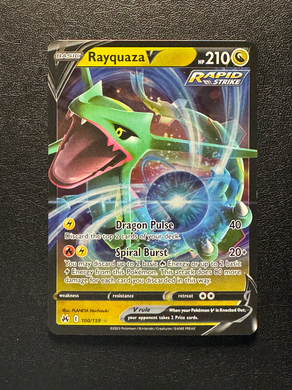 100 Rayquaza V Crown Zenith Holo Rare V NM