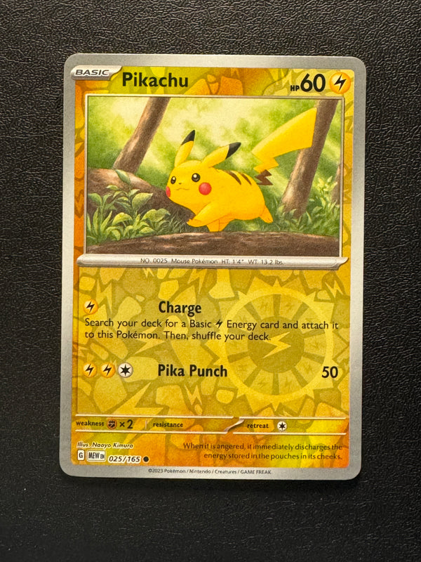 pikake☀︎様 025 Pikachu [Cosmos Holo] Scarlet & Violet 151 Common Near
