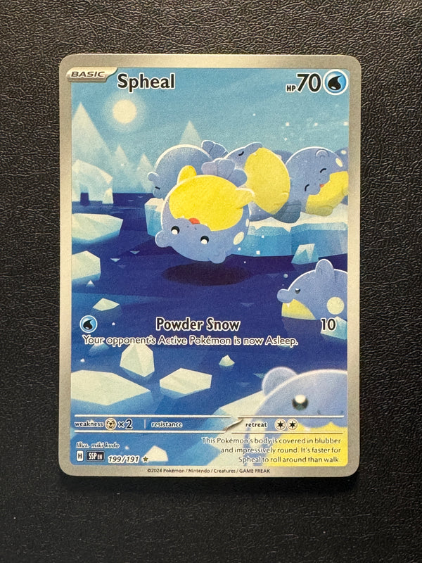 199 Spheal Surging Sparks Illustration Rare Near Mint