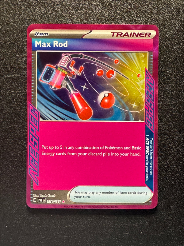 116 Max Rod Prismatic Evolutions Ace Spec Near Mint