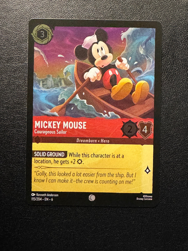 115 Mickey Mouse - Courageous Sailor [Foil] Azurite Sea Common Near Mint