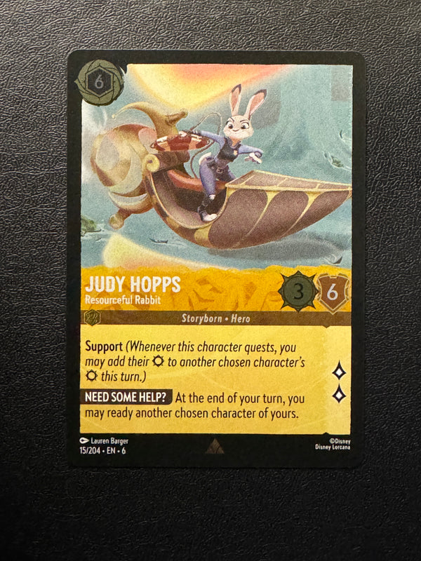 015 Judy Hopps - Resourceful Rabbit [Foil] Azurite Sea Rare Near Mint