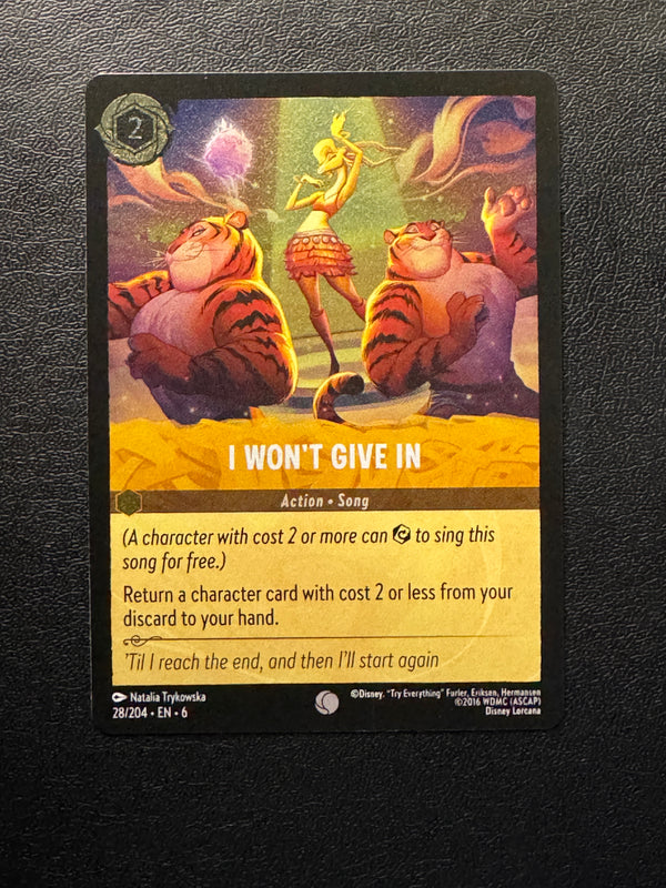 028 I Won't Give In [Foil] Azurite Sea Common Near Mint