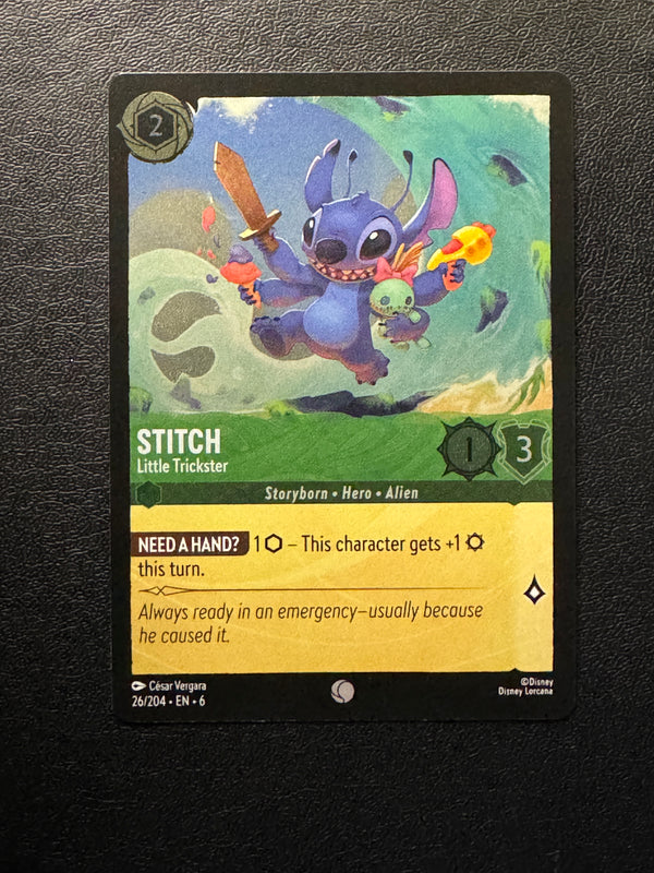 026 Stitch - Little Trickster [Foil] Azurite Sea Common Near Mint