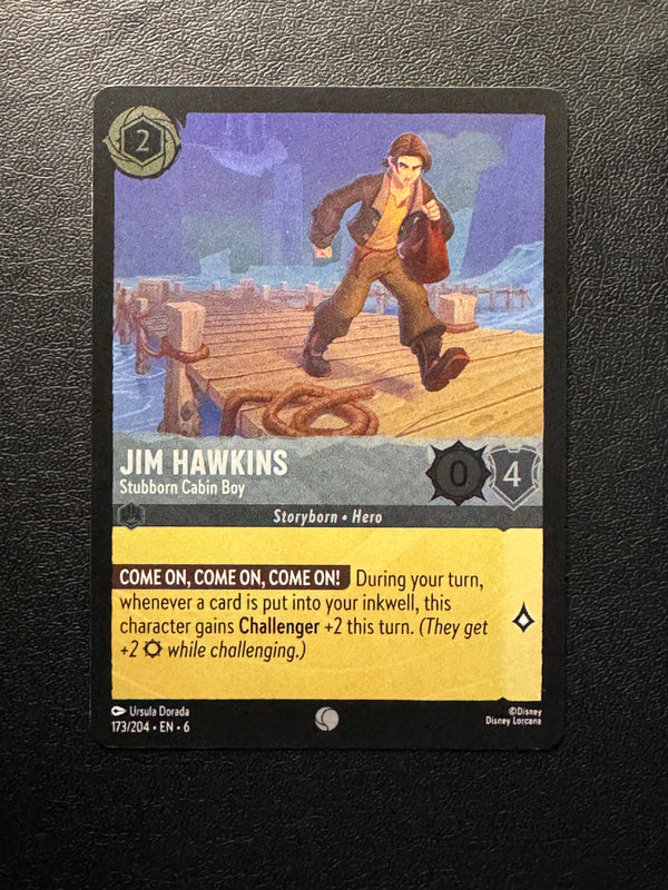 173 Jim Hawkins - Stubborn Cabin Boy [Foil] Azurite Sea Common Near Mint
