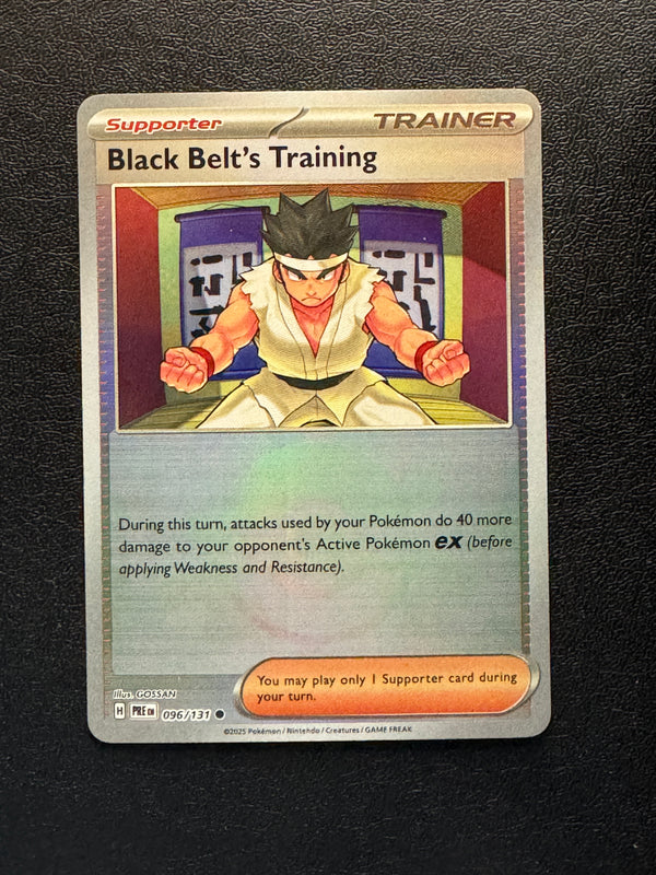 096 Black Belt's Training [Poke Ball] Prismatic Evolutions Common Near Mint