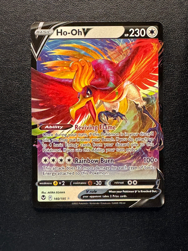 140 Ho-Oh V Silver Tempest Holo Rare V Near Mint
