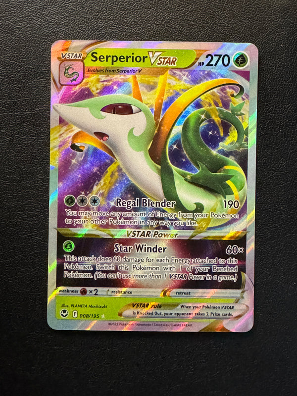 008 Serperior VSTAR Silver Tempest Holo Rare VSTAR Near Mint