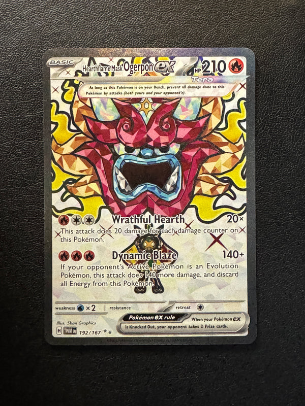 192 Hearthflame Mask Ogerpon ex Twilight Masquerade Ultra Rare Near Mint