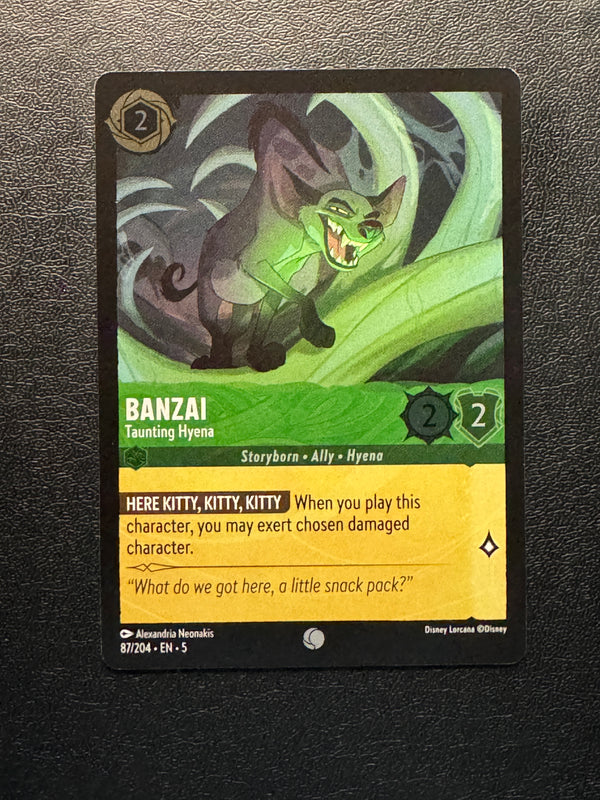 087 Banzai - Taunting Hyena [Foil] Shimmering Skies Common Near Mint