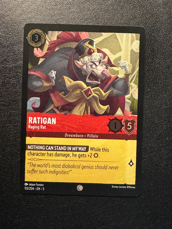 113 Ratigan - Raging Rat [Foil] Shimmering Skies Common Near Mint