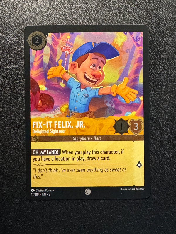 017 Fix-It Felix, Jr. - Delighted Sightseer [Foil] Shimmering Skies Common Near Mint
