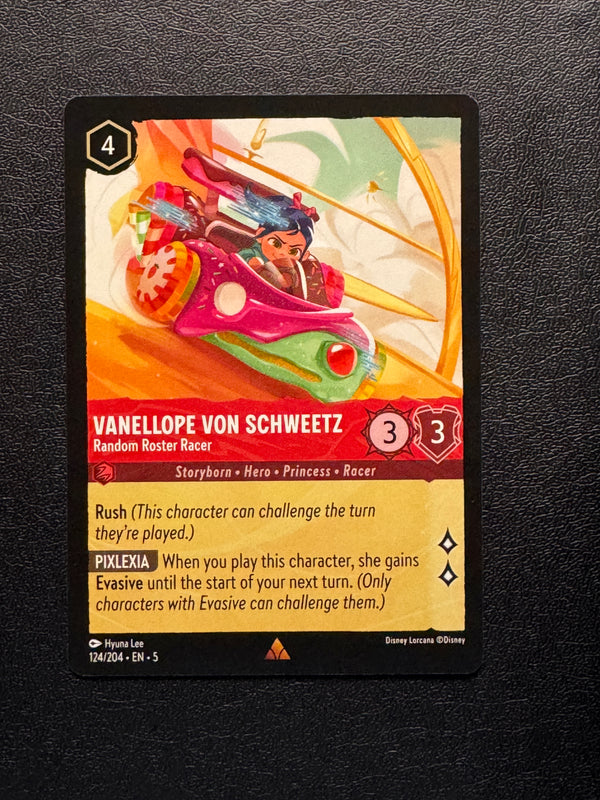 124 Vanellope von Schweetz - Random Roster Racer Shimmering Skies Rare Near Mint