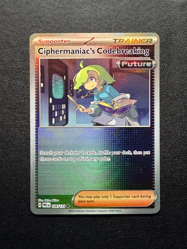 104 Ciphermaniac's Codebreaking [Poke Ball] Prismatic Evolutions Uncommon Near Mint
